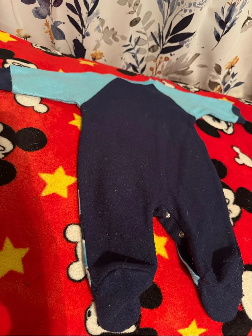 Baby Boys' Blue Monster One-Piece Footed Pajamas Disney Pixar 0 3 Months C5